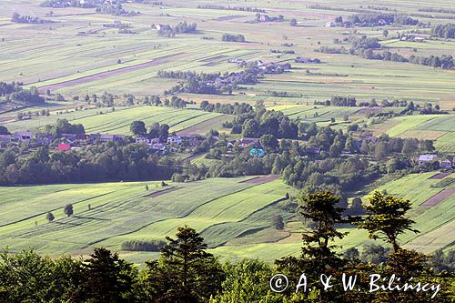 panorama z Łysej Góry, Łysogóry, Góry Świętokrzyskie, kielecczyzna