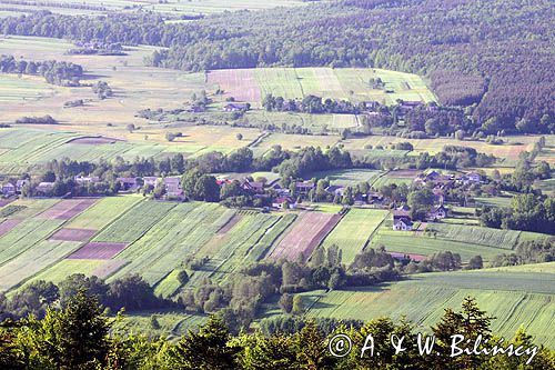 panorama z Łysej Góry, Łysogóry, Góry Świętokrzyskie, kielecczyzna