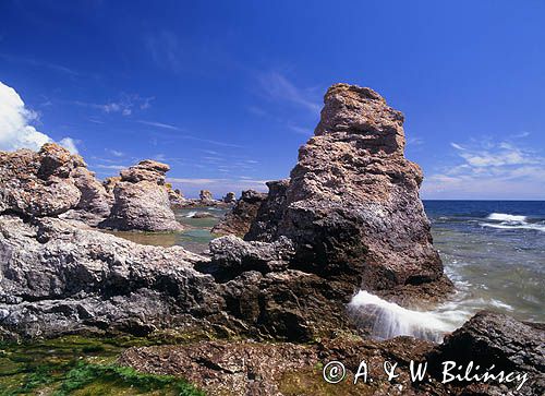 południowe wybrzeże Gotlandii, wyspa Gotland, Szwecja