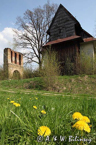 wieś Grabówka, Cerkiew św. Mikołaja, murowana filialna cerkiew greckokatolicka, gmina Dydnia, powiat Brzozów, Pogórze Dynowskie