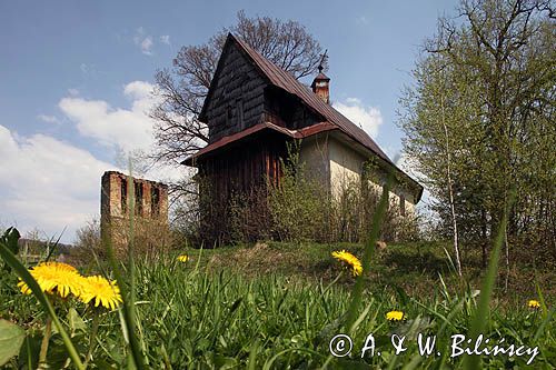 wieś Grabówka, Cerkiew św. Mikołaja, murowana filialna cerkiew greckokatolicka, gmina Dydnia, powiat Brzozów, Pogórze Dynowskie