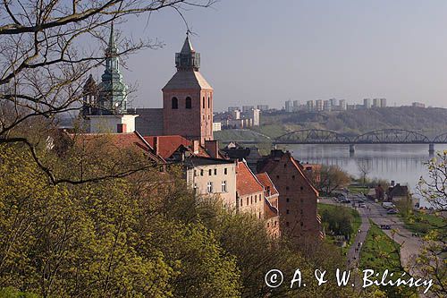 Grudziądz, panorama miasta ze wzgórza Zamkowego