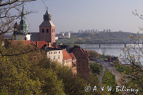 Grudziądz, panorama miasta ze wzgórza Zamkowego