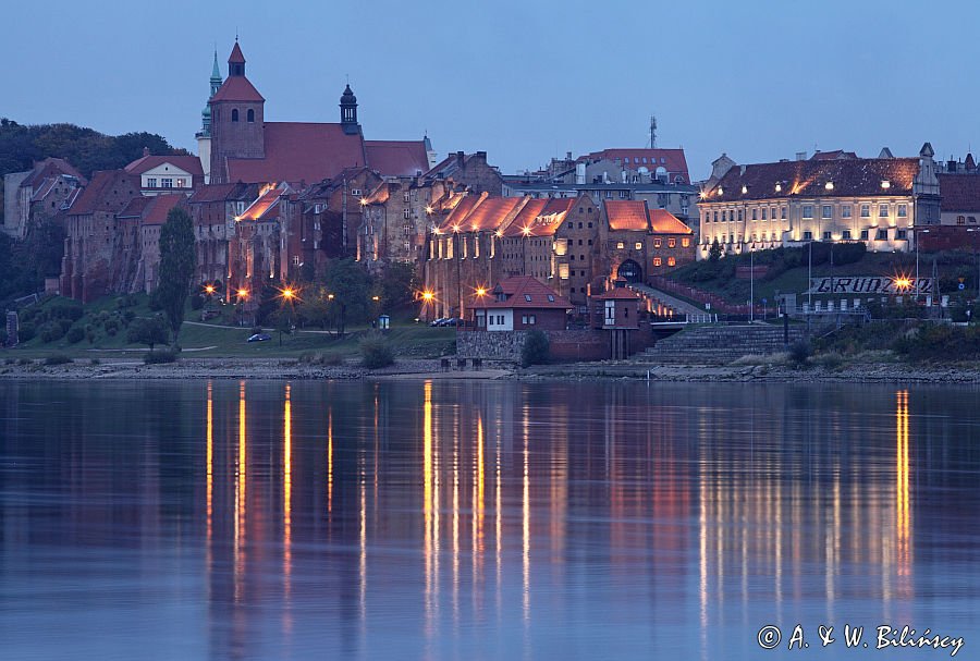 Grudziądz, rzeka Wisła, panorama z rzeki