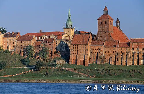 rzeka Wisła i panorama Grudziądza