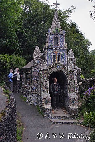 kaplica Little Chapel, na wyspie Guernsey, Channel Islands, Anglia, Wyspy Normandzkie, Kanał La Manche