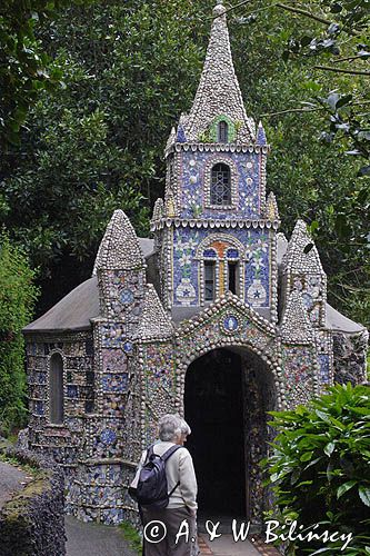 kaplica Little Chapel, na wyspie Guernsey, Channel Islands, Anglia, Wyspy Normandzkie, Kanał La Manche