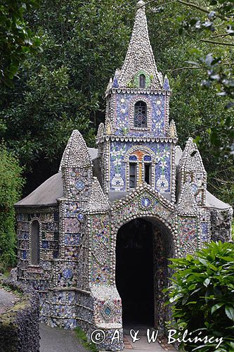 kaplica Little Chapel, na wyspie Guernsey, Channel Islands, Anglia, Wyspy Normandzkie, Kanał La Manche