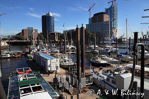 Hamburg, rzeka Łaba, City Sport Hafen, Niemcy