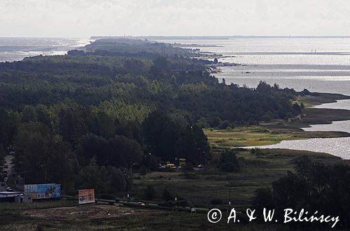 Widok na półwysep Helski z wieży Rybaka we Władysławowie