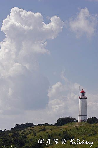 latarnia morska na północnym krańcu wyspy Hiddensee, Mecklenburg-Vorpommern, Niemcy