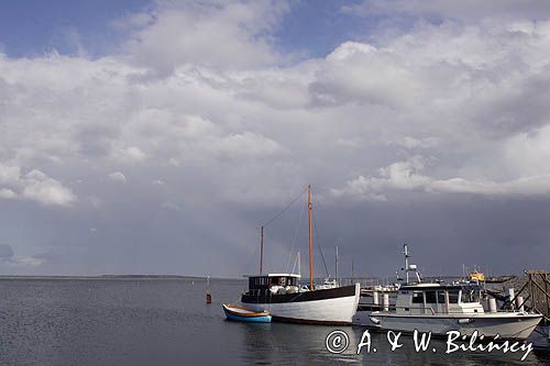 port w Vitte na wyspie Hiddensee, Mecklenburg-Vorpommern, Niemcy