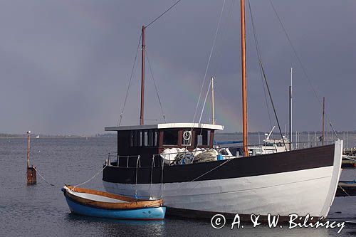 port w Vitte na wyspie Hiddensee, Mecklenburg-Vorpommern, Niemcy