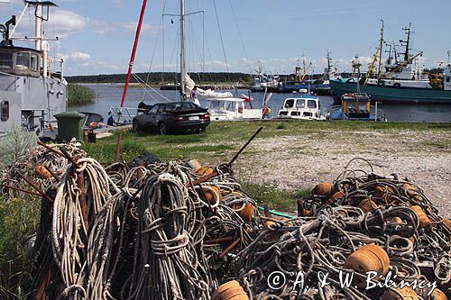 wyspa Hiuma, Hiiumaa, port rybacki Suursadam, Estonia Suursadam harbour, Hiiumaa Island, Suursadam, Estonia