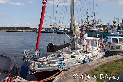 wyspa Hiuma, Hiiumaa, port rybacki Suursadam, Estonia Suursadam harbour, Hiiumaa Island, Suursadam, Estonia