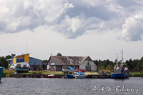 wyspa Hiuma, Hiiumaa, port rybacki Suursadam, Estonia Suursadam harbour, Hiiumaa Island, Suursadam, Estonia