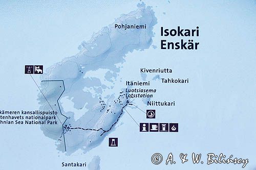 Wyspa Isokari, Finlandia, Zatoka Botnicka, Archipelag Turku, mapa