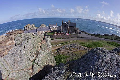 dom na La Corbiere Point, wyspa Jersey, Channel Islands, Anglia, Wyspy Normandzkie, Kanał La Manche