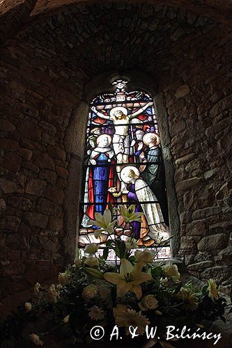 St. Brelade's Church i cmentarz, wyspa Jersey, Channel Islands, Anglia, Wyspy Normandzkie, Kanał La Manche