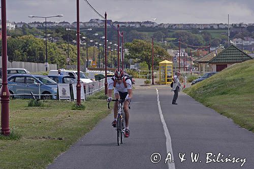 ścieżka rowerowa wzdłuż St. Aubin's Bay, wyspa Jersey, Channel Islands, Anglia, Wyspy Normandzkie, Kanał La Manche