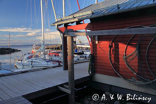 port na wyspie Junkon, Archipelag Lulea, Szwecja, Zatoka Botnicka