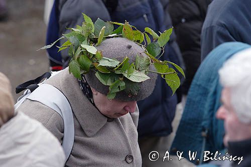 Kalwaria Zebrzydowska, Wielki Piątek, Misterium Męki Pańskiej, pielgrzym w cierniowej koronie