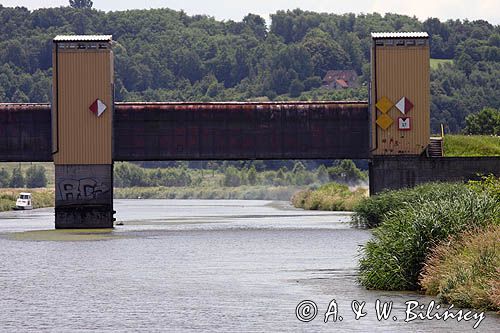 Kanał Łączański, most w Łączanach, szlak wodny Wisły, Małopolska