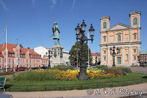 Karlskrona, Szwecja Stortorget i Fredrikskyrka