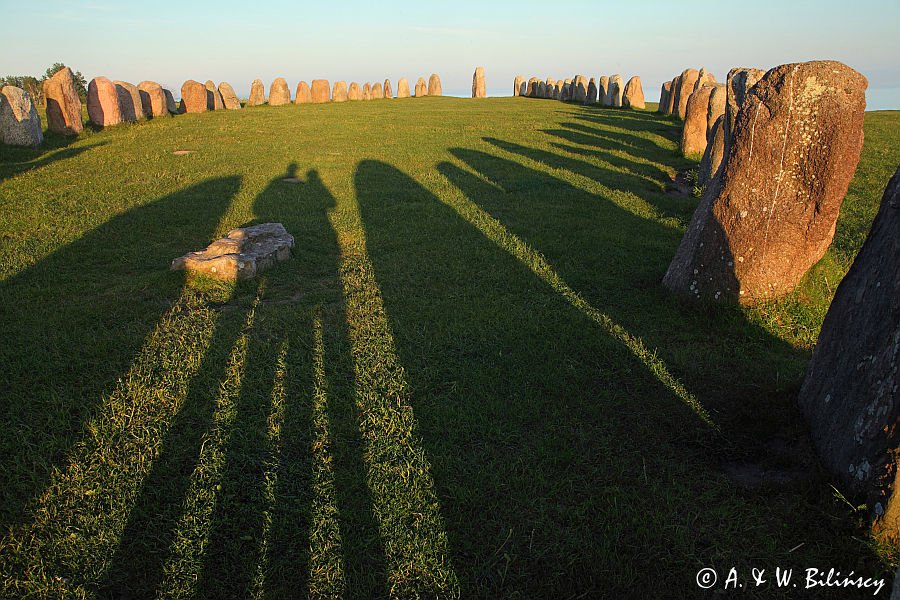 Ales Stenar, grobowiec Wikingów, szwedzkie Stonehenge, Kaseberga, Szwecja Południowa, Skania