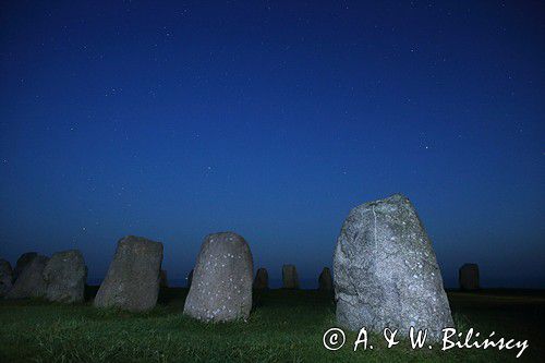 Ales Stenar, grobowiec Wikingów, szwedzkie Stonehenge, Kaseberga, Szwecja Południowa, Skania