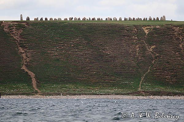 Ales Stenar, grobowiec Wikingów, szwedzkie Stonehenge, Kaseberga, Szwecja Południowa, Skania