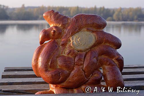 Kazimierz Dolny nad Wisłą, kogut z ciasta, kogut z chleba