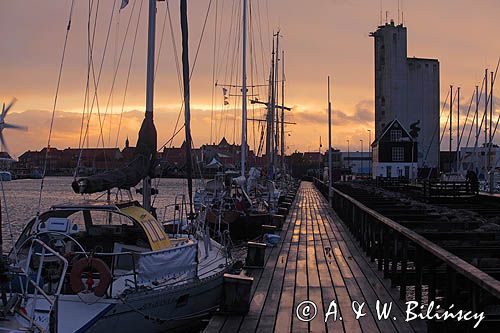 Port w Kerteminde, wyspa Fionia, Fyn, Dania