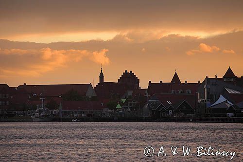 Nabieżnik podejściowy, Port w Kerteminde, wyspa Fionia, Fyn, Dania