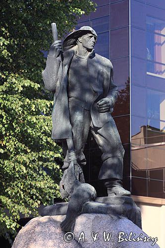 fontanna Rybaka przed Ratuszem, Kłajpeda, Litwa Klajpeda, Lithuania