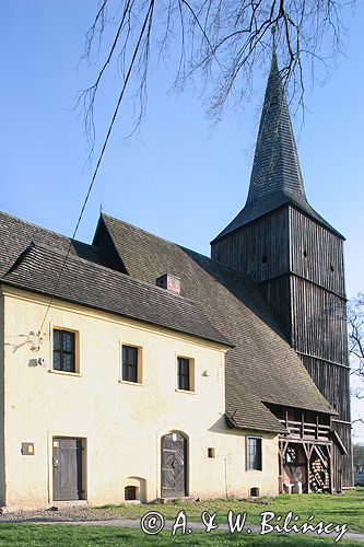 Klępsk zabytkowy kościół drewniany powiat Świebodzin - Wielkopolska