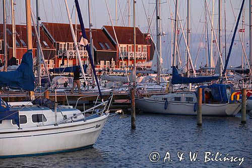 Port w Klintholm, Wyspa Mon, Dania