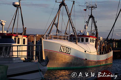 Port rybacki w Klintholm, Wyspa Mon, Dania
