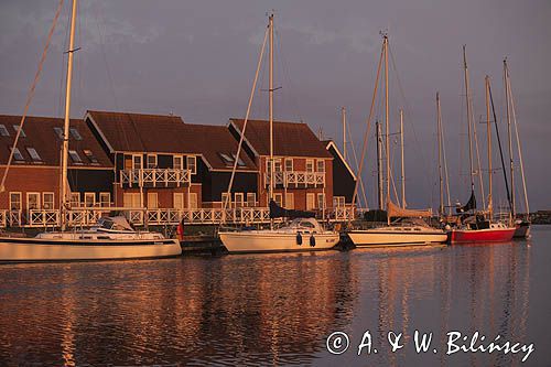 Port w Klintholm, Wyspa Mon, Dania