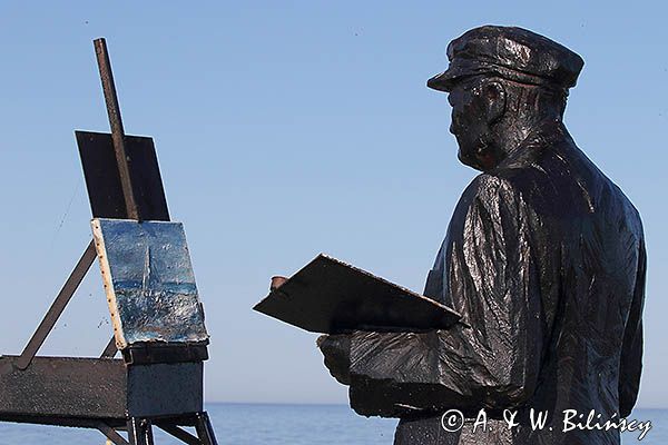 Figura malarza Juha Pykalainen, Kobba Klintar, Alandy, Finlandia