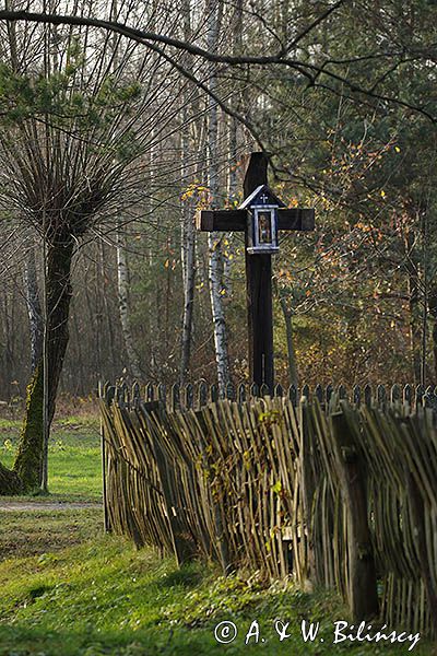 Kolbuszowa, park etnograficzny Muzeum Kultury Ludowej, krzyż przydrożny