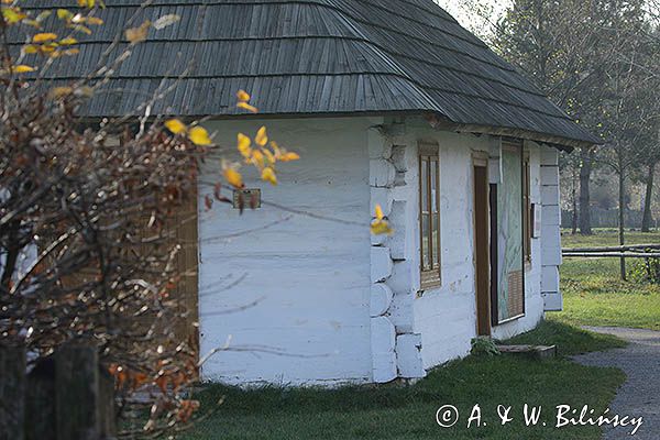 Kolbuszowa, park etnograficzny Muzeum Kultury Ludowej, dom z żołyni dolnej