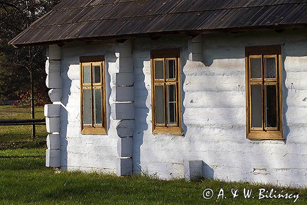 Kolbuszowa, park etnograficzny Muzeum Kultury Ludowej, dom z żołyni dolnej
