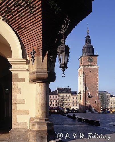 Cracow rynek, Sukiennice i Wieża Ratuszowa