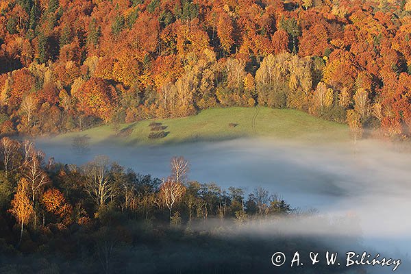 Jesień, inwersja, Bieszczady