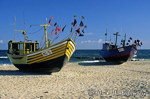 kutry na plaży, Międzyzdroje,Wyspa Wolin