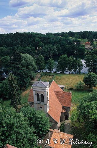 widok z Zamku w Łagowie, Łagów, Kościół pw. św. Jana Chrzciciela