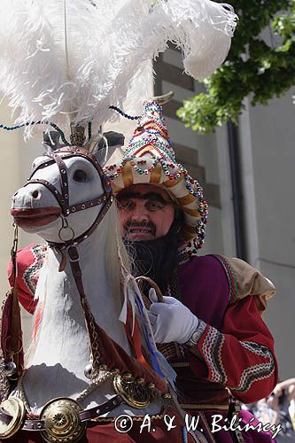 Cracow Lajkonik na dziedzińcu klasztoru sióstr Norbertanek