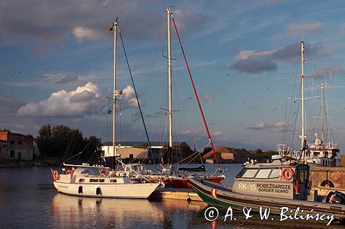 port w Mersrags, Zatoka Ryska, Łotwa Mersrags harbour, Riga Bay, Latvia