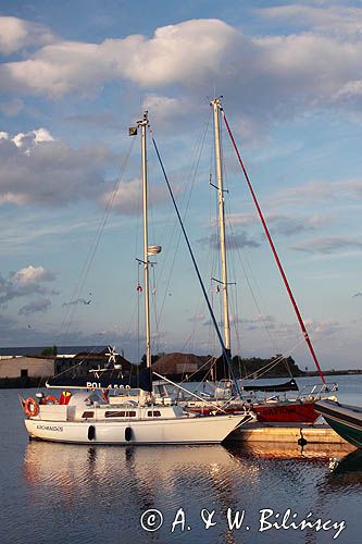 port w Mersrags, Zatoka Ryska, Łotwa Mersrags harbour, Riga Bay, Latvia